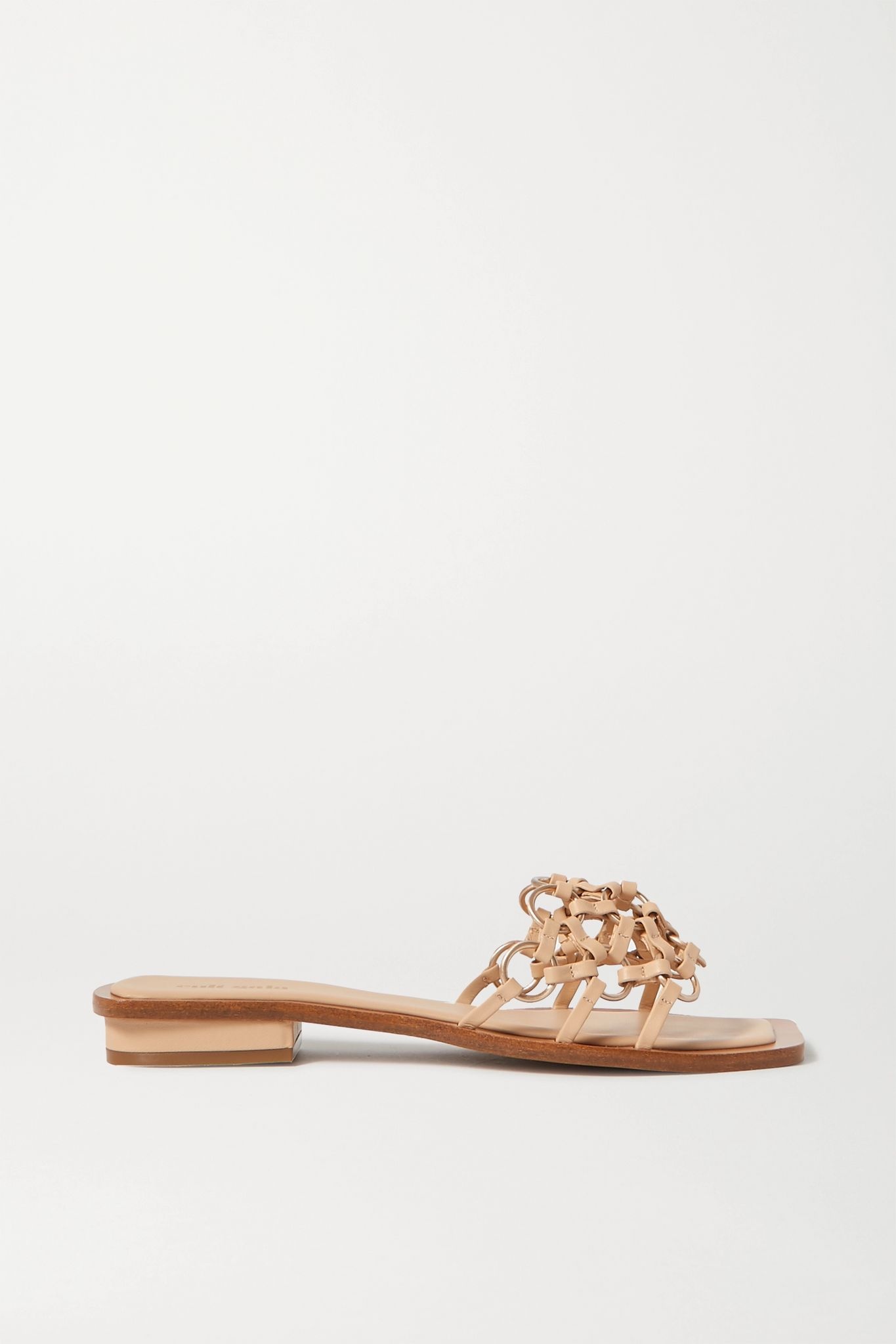 Bea embellished woven leather sandals - 1