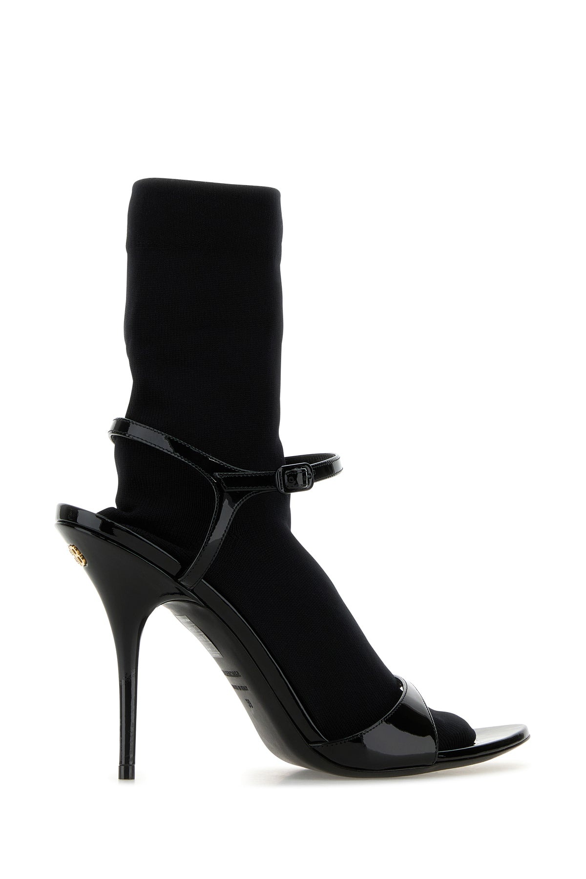 Black leather Avenue Sock sandals - 3