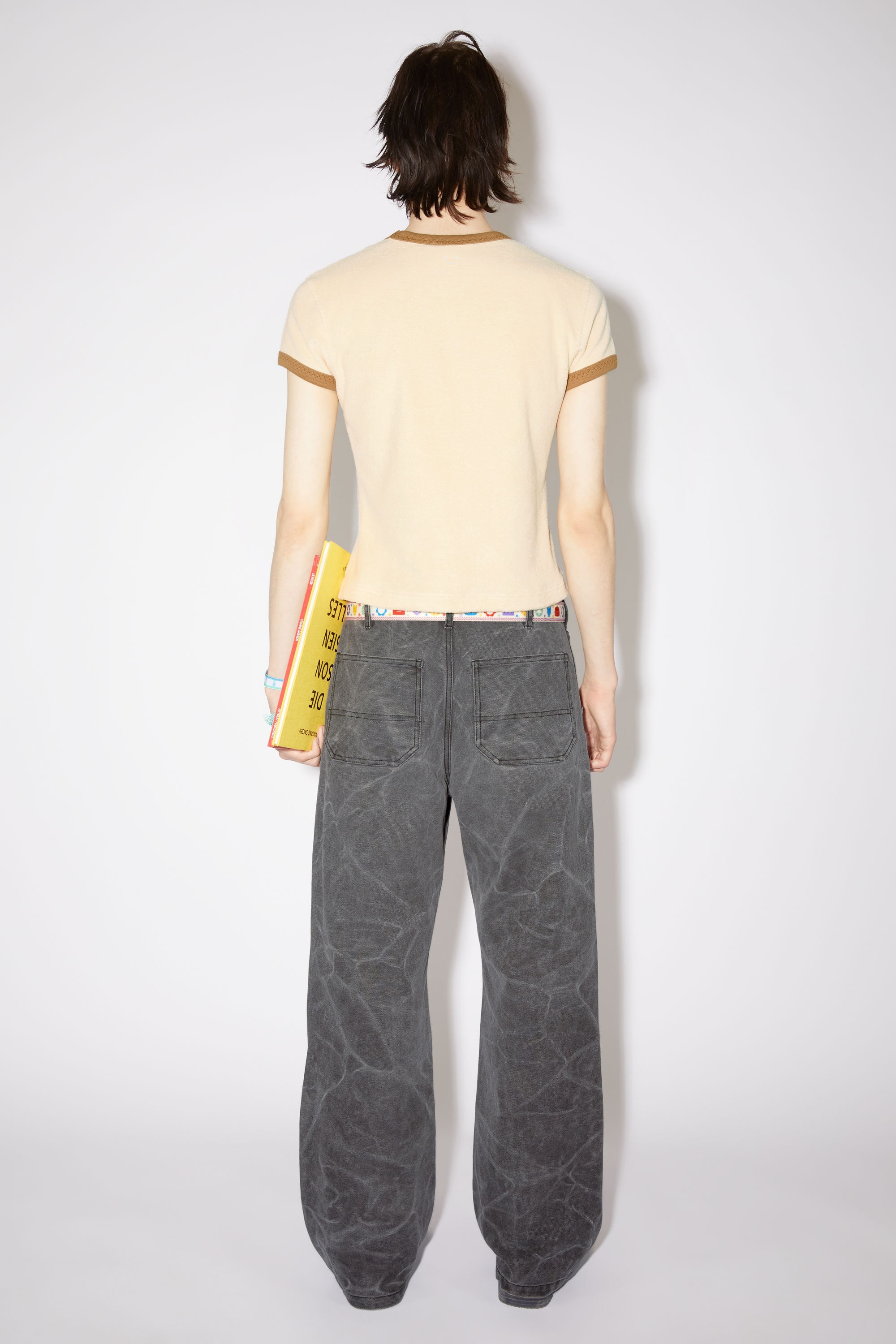Towelling t-shirt - Cream beige - 3
