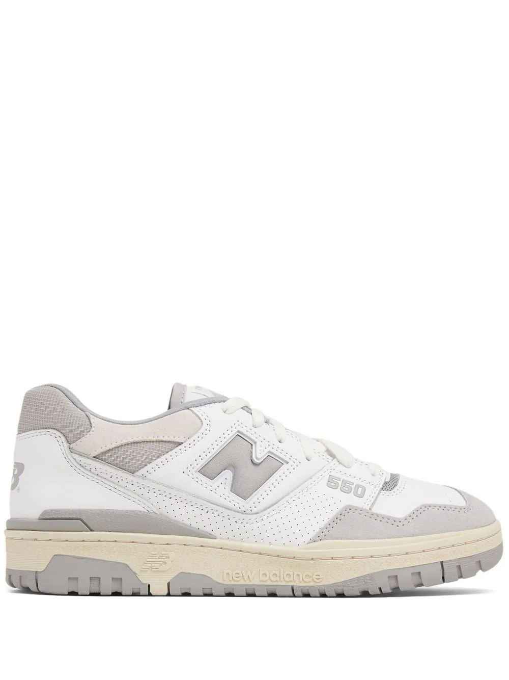550 logo-embossed leather sneakers - 1