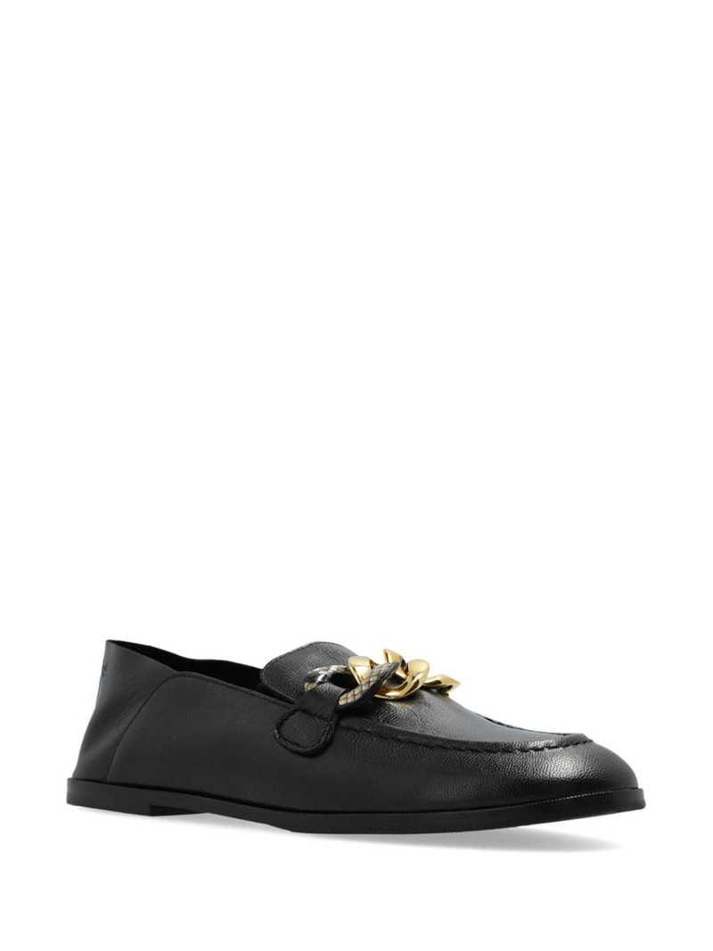 See by Chloé gold detailed leather loafers outlook
