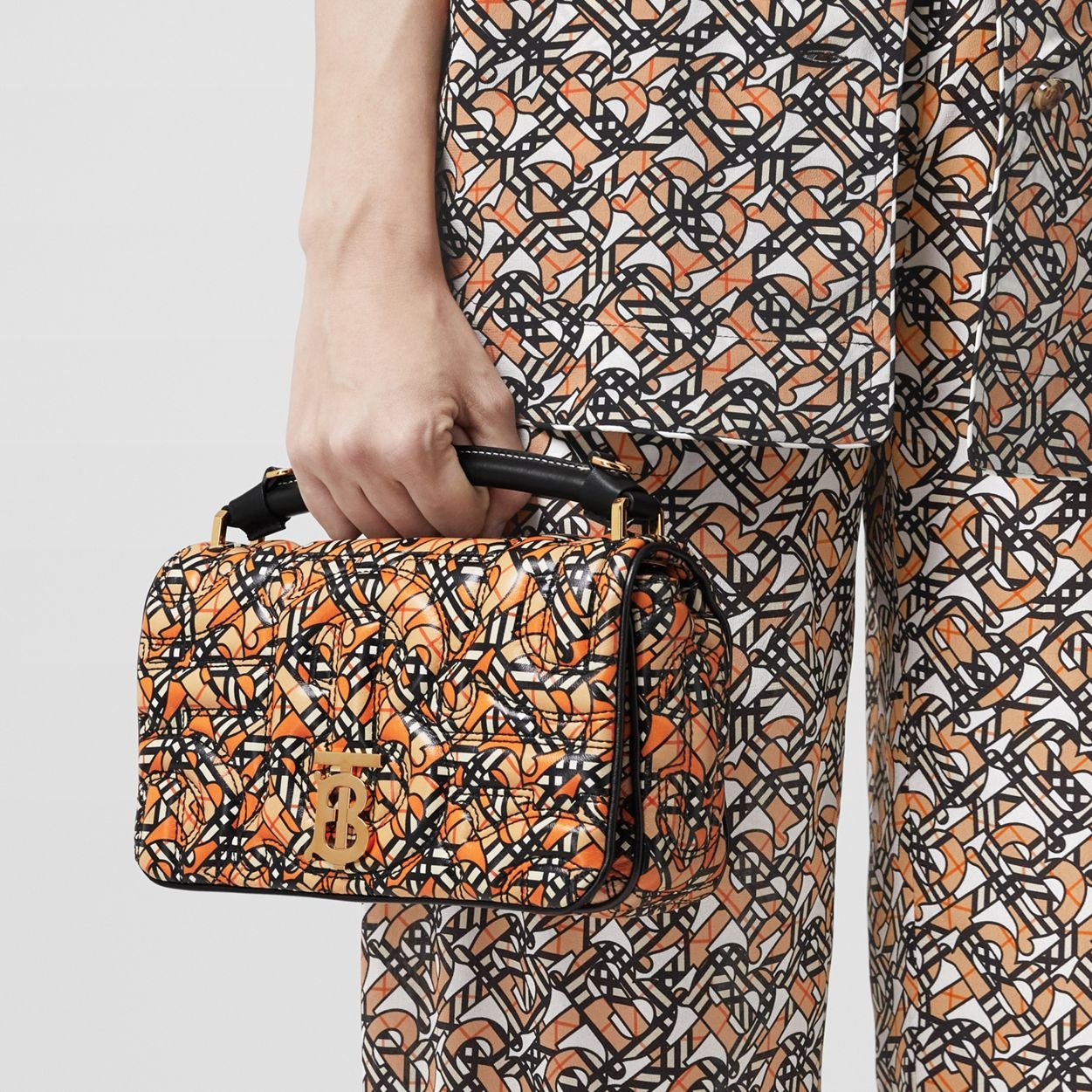 Small Monogram Print Quilted Lambskin Lola Bag - 11