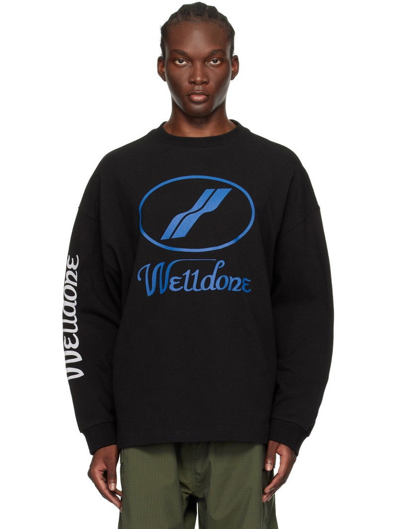 Black Print Long Sleeve T-Shirt 1