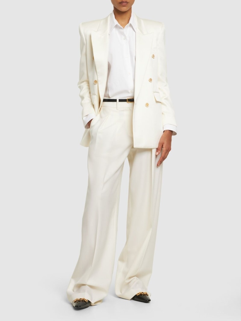 Silk chiffon tuxedo shirt - 2