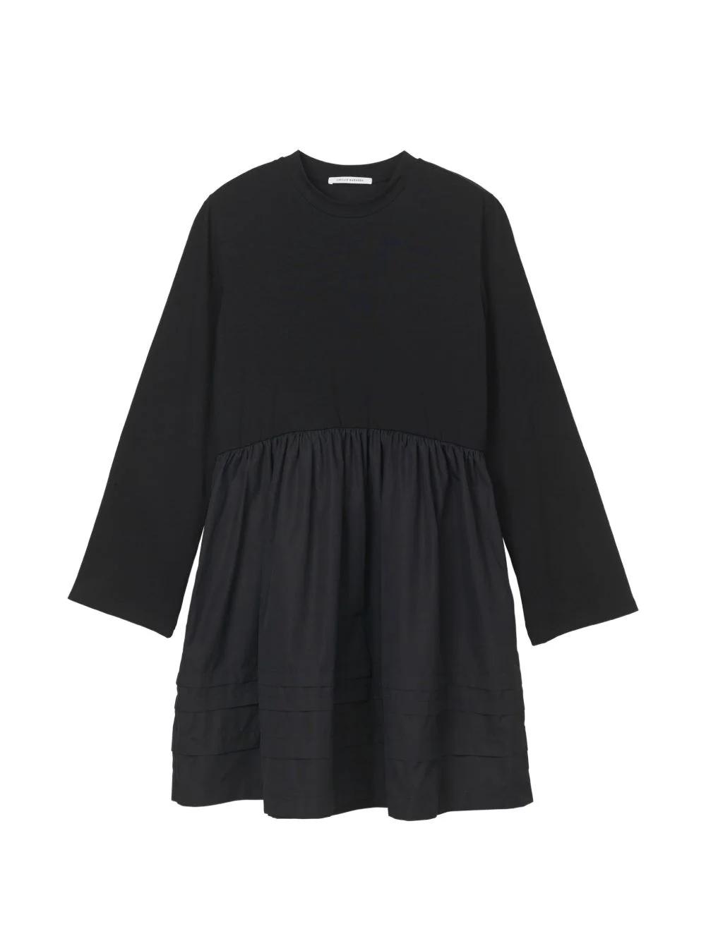 Bradley long-sleeve gathered-waist midi dress - 1