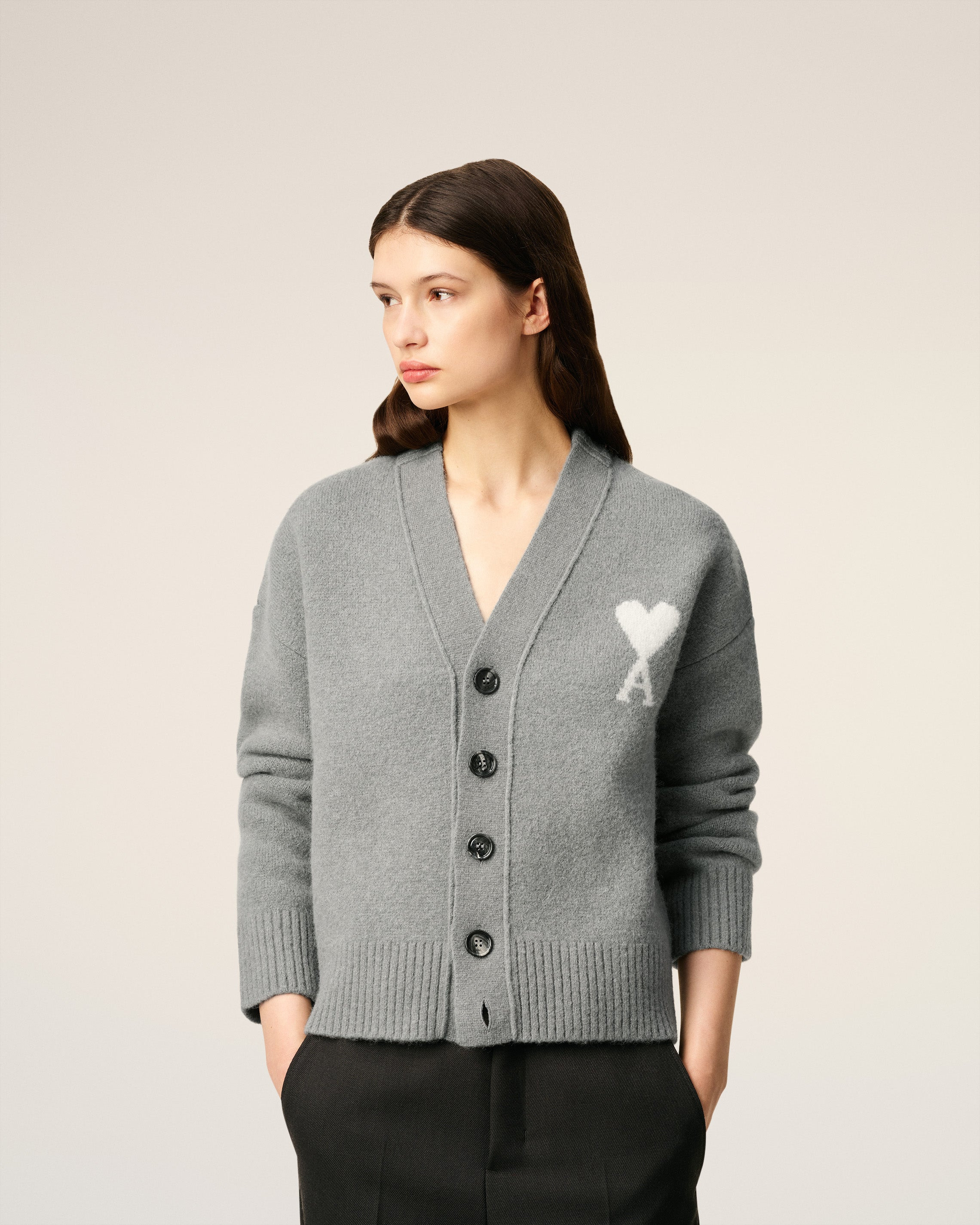 GREY ALPACA AMI DE COEUR CARDIGAN - 6