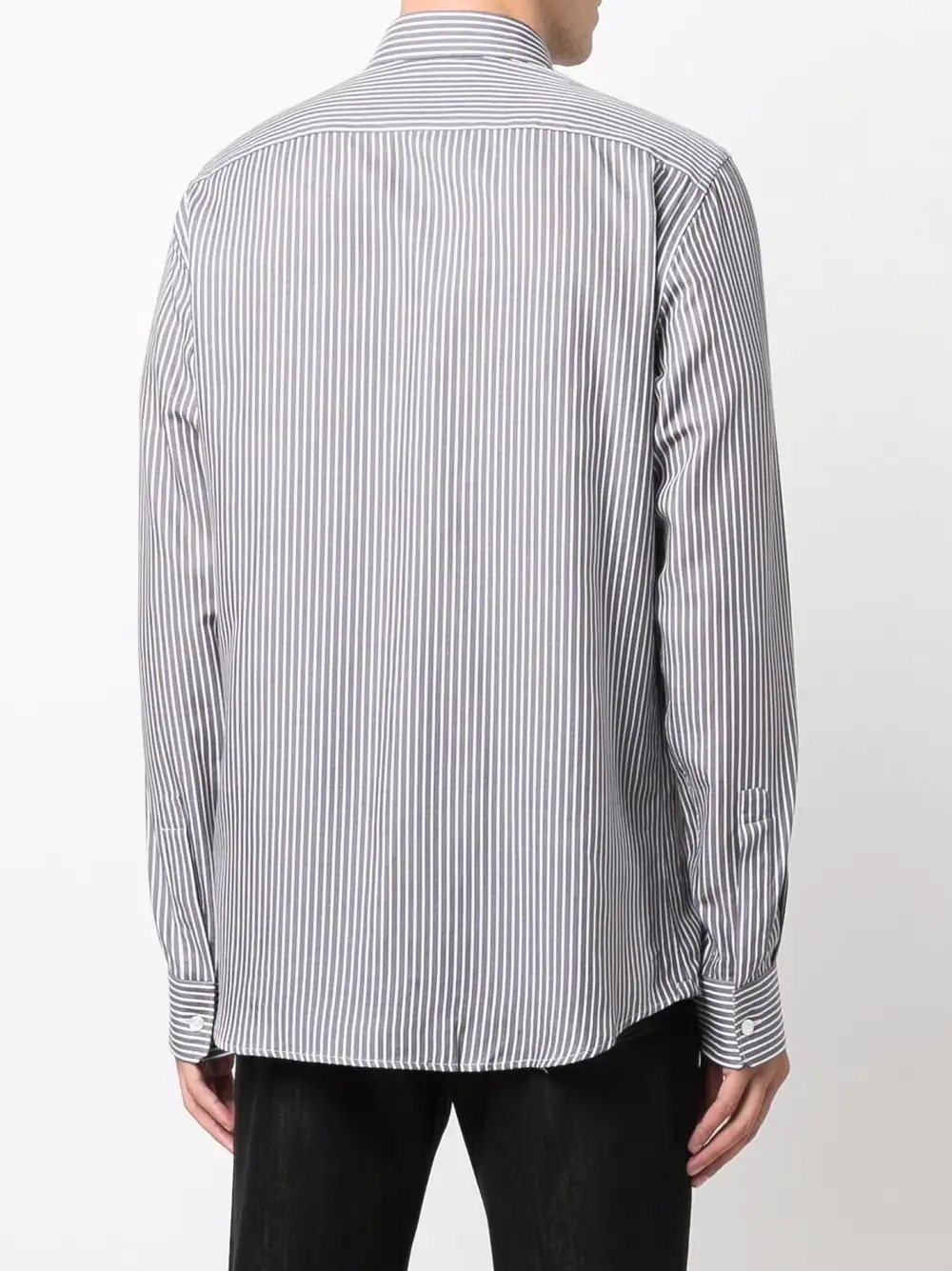 stripe-print cotton shirt - 4