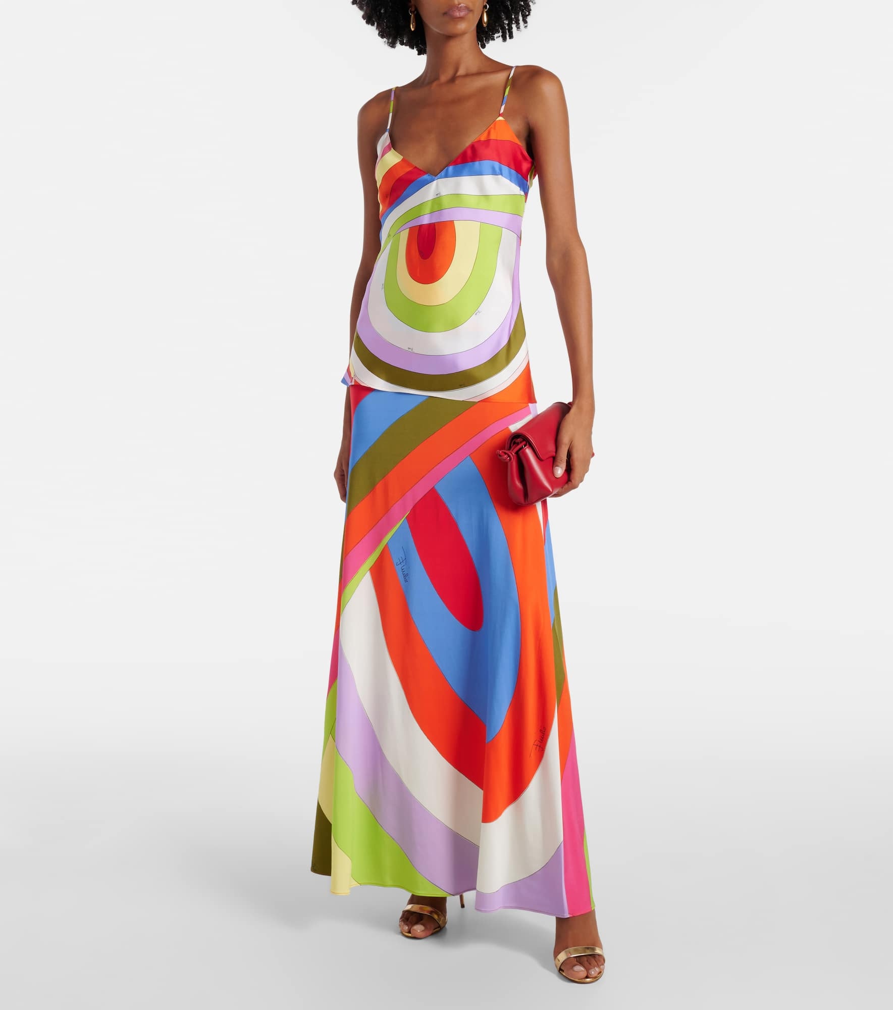Iride jersey satin maxi skirt - 2