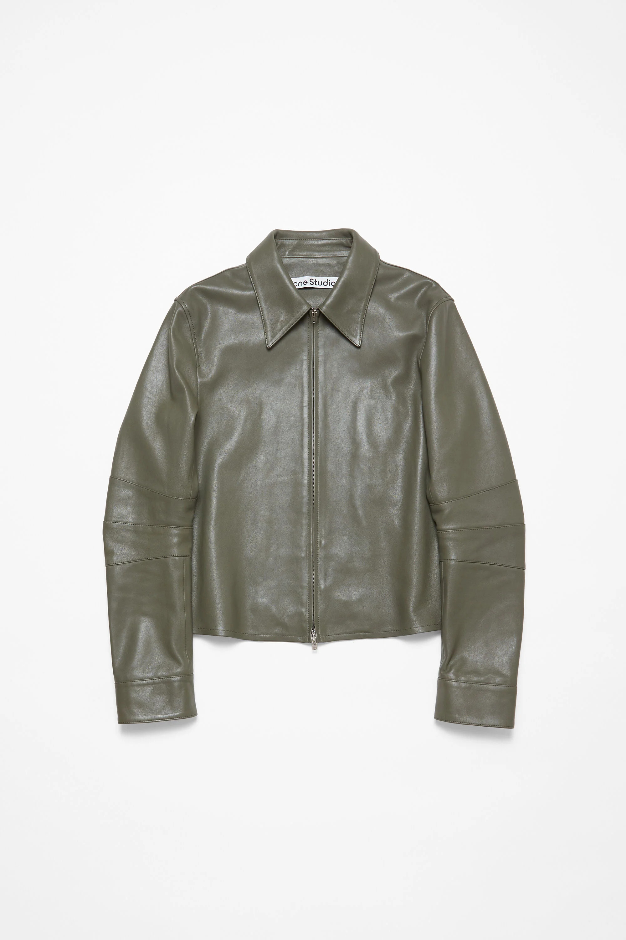 Leather jacket - Dusty green - 1