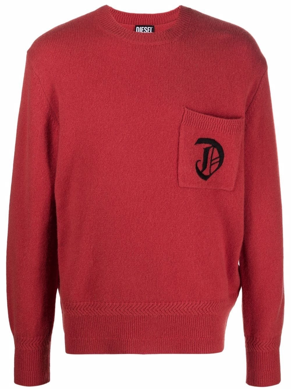 embroidered-logo crew neck jumper - 1