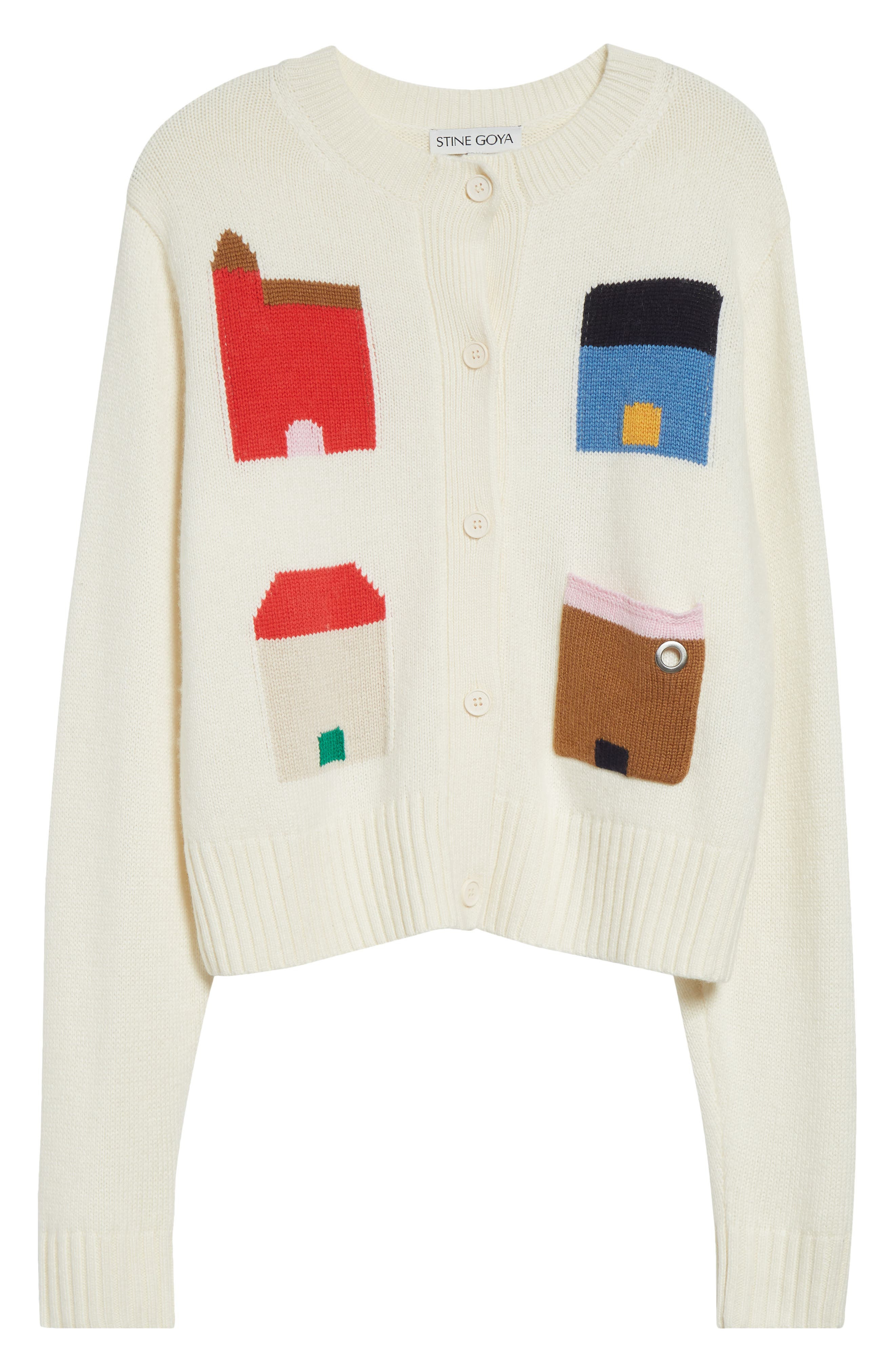 Stine Goya Crop Jacquard Cardigan in Refugios at Nordstrom - 5