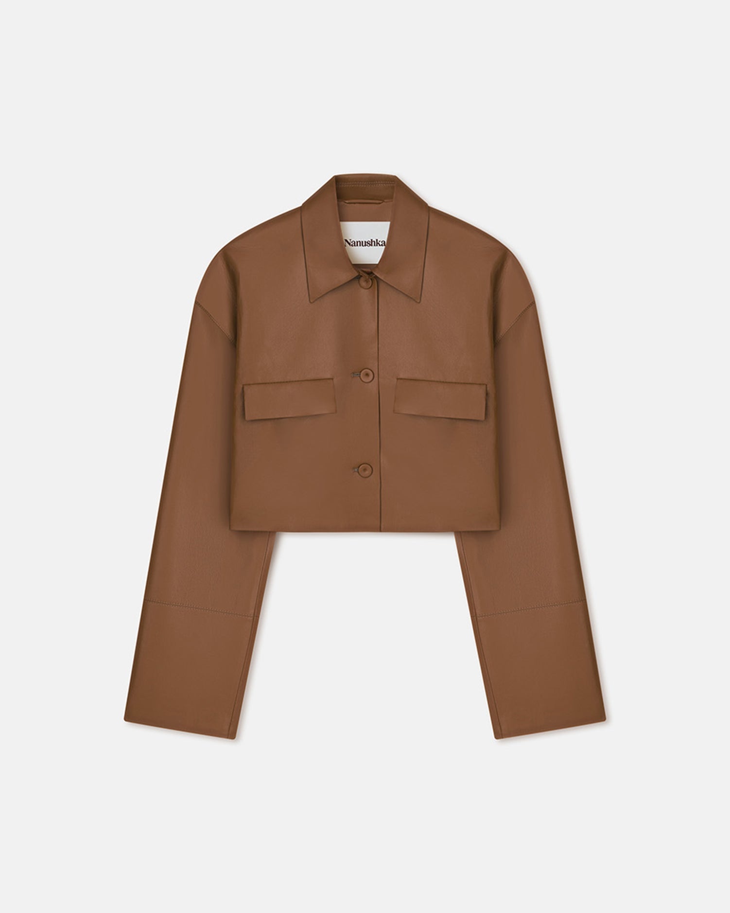 Cropped Okobor™Alt-Leather Shirt - 1