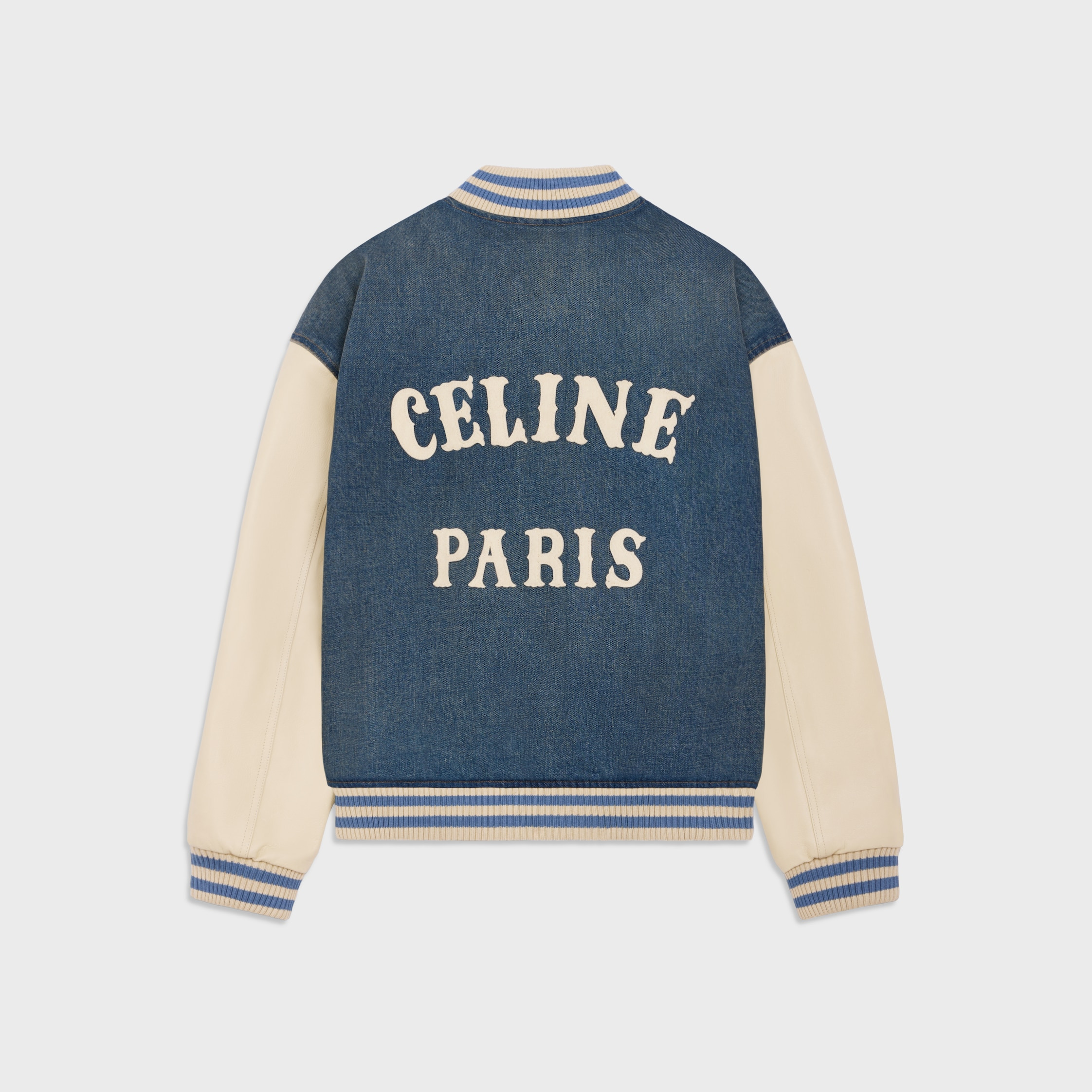 loose triomphe teddy in trail wash denim - 2