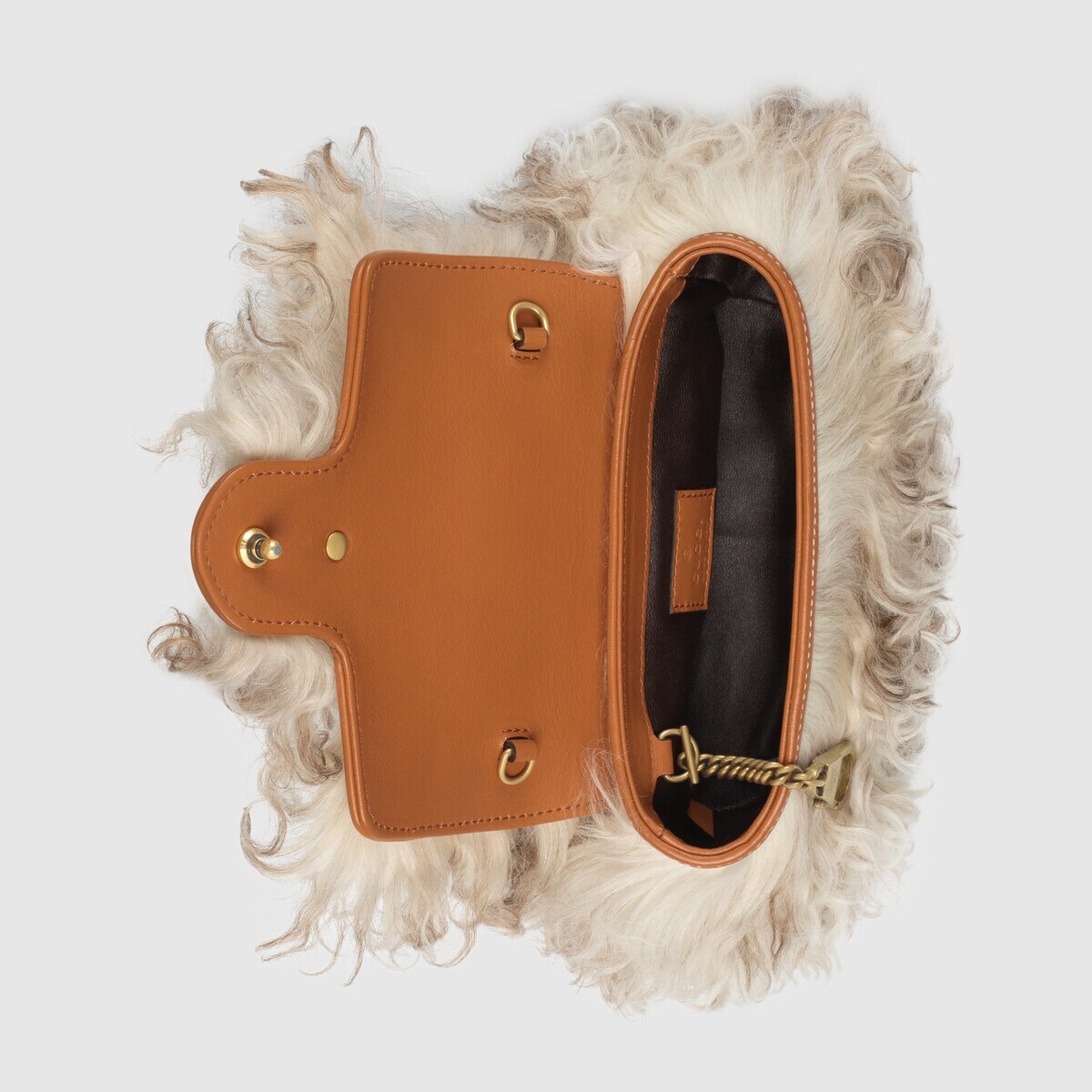 GG Marmont super mini shearling bag - 8