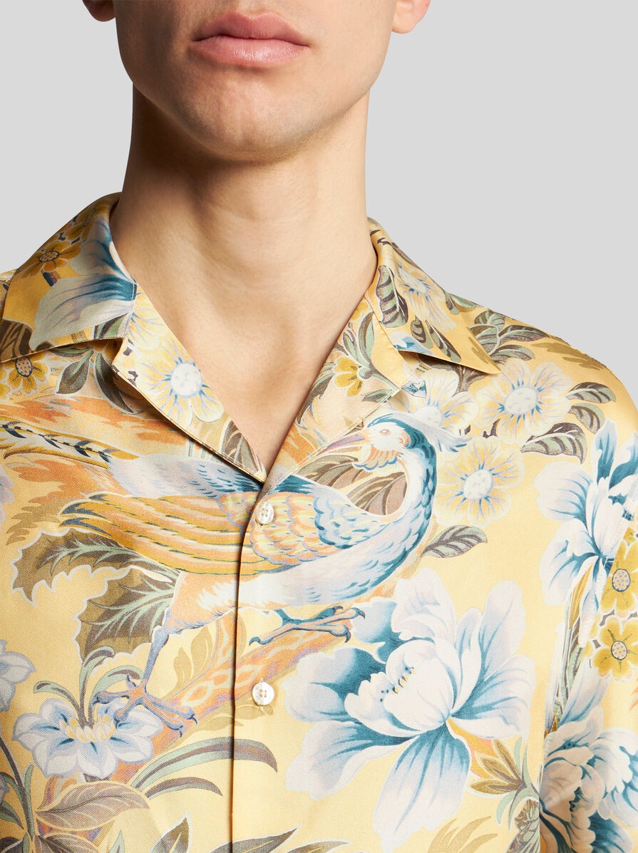 PRINTED SILK BOWLING SHIRT - 2