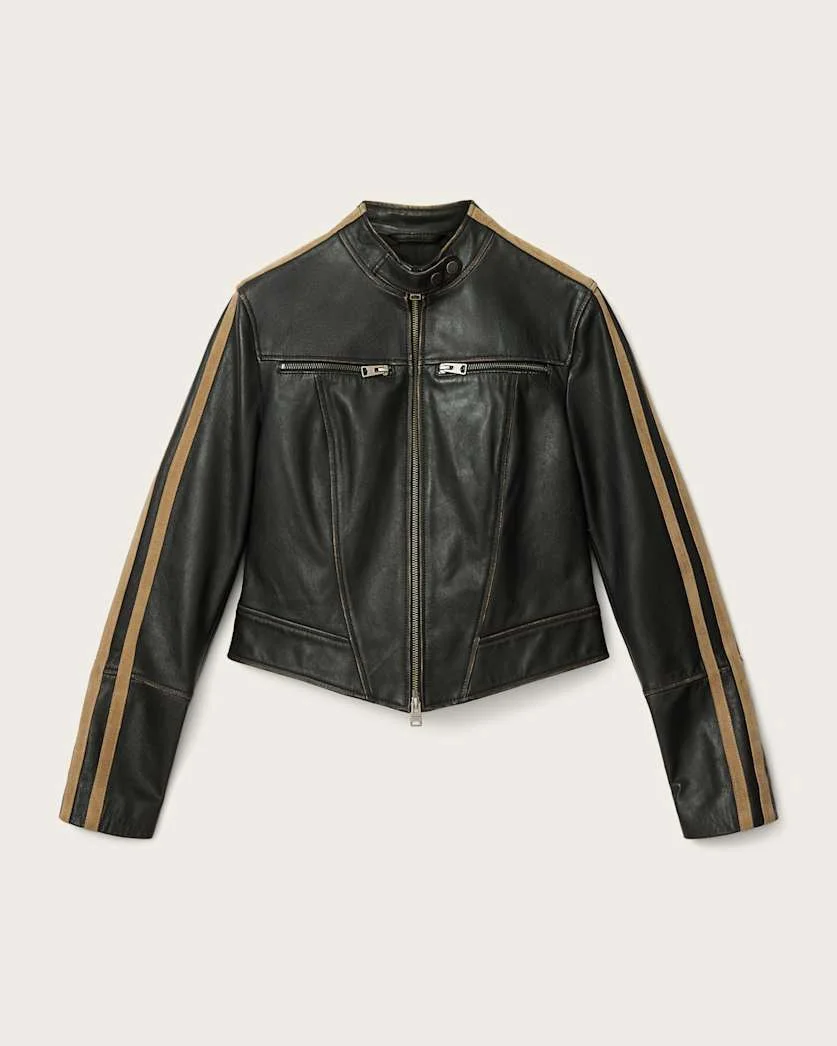 TIGGY FITTED LEATHER JACKET - 1