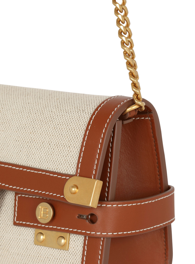B-Buzz 23 leather and canvas clutch bag 5