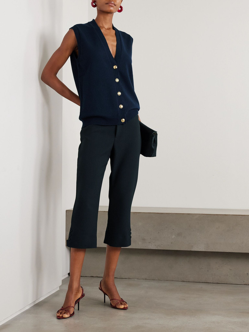 BLAZÉ MILANO Highland wool and cashmere-blend vest Navy outlook