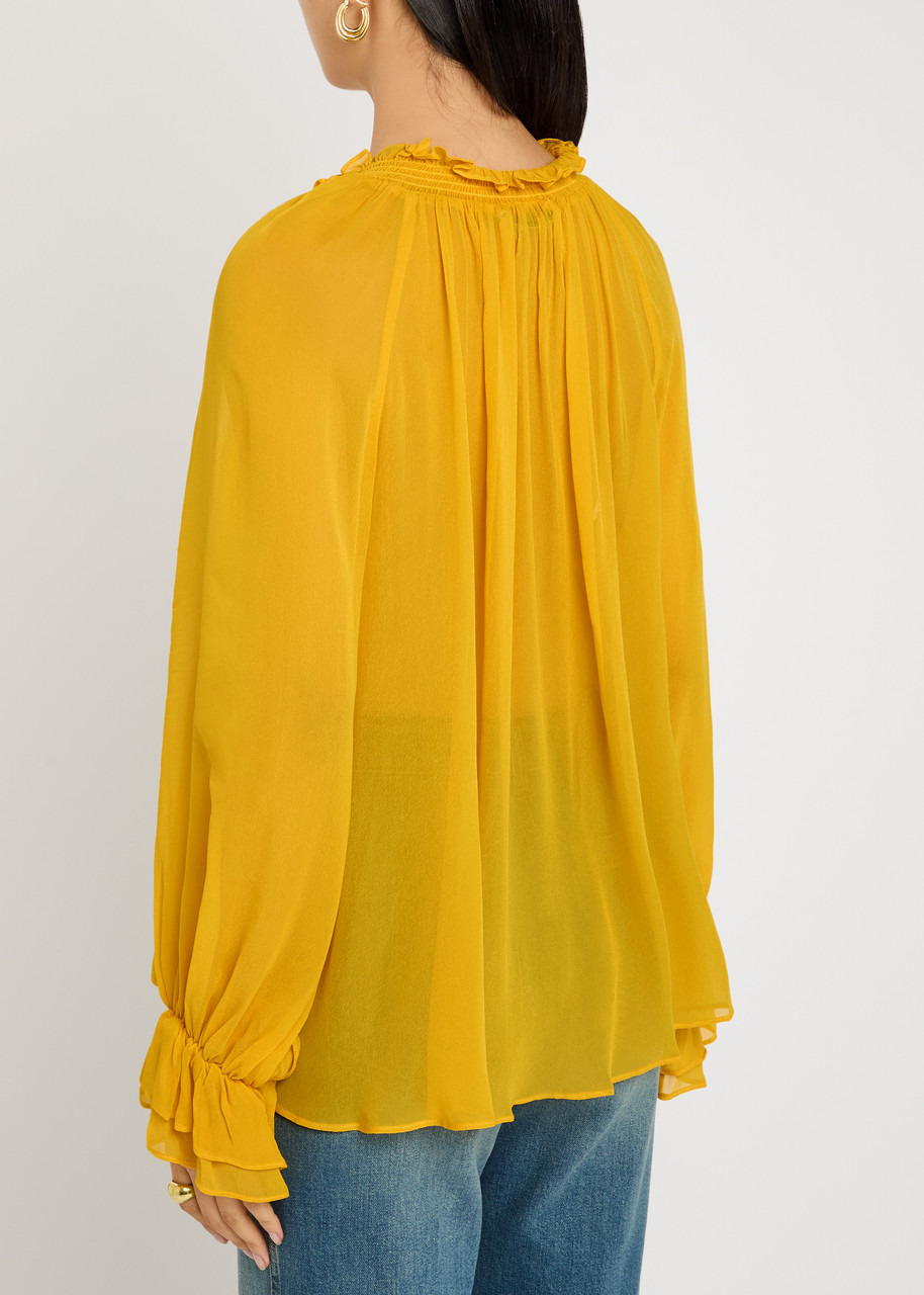 Alice + Olivia Josephine Semi-sheer Chiffon Blouse - 3