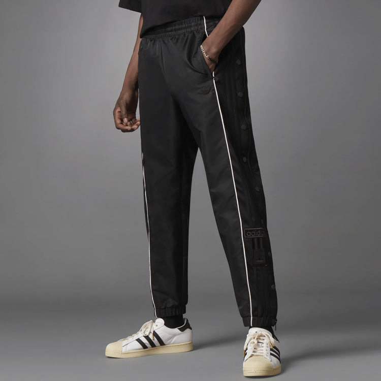 adidas originals Blue Version Series Side Zipper Sports Long Pants Black HB1695 - 2