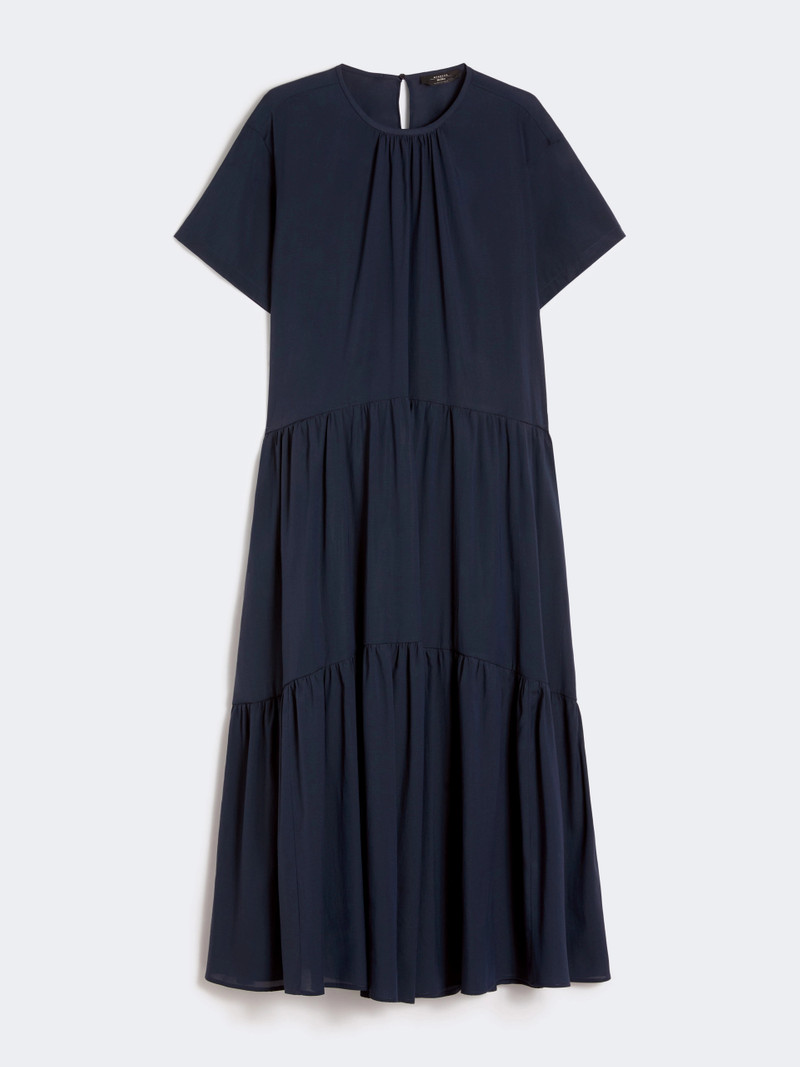 ALLORO Technical cotton canvas dress - NAVY 1
