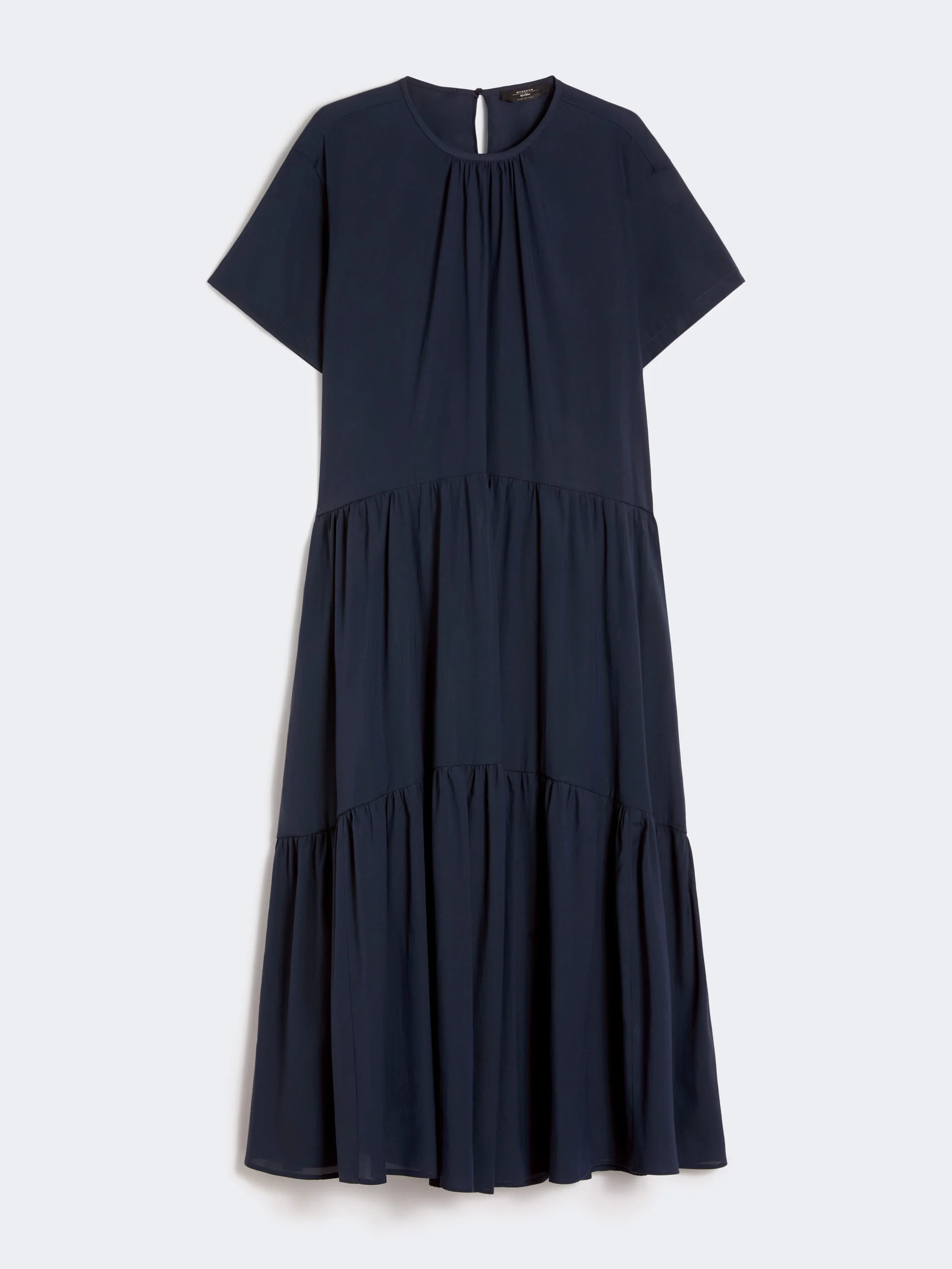 Technical cotton canvas dress - NAVY - 1