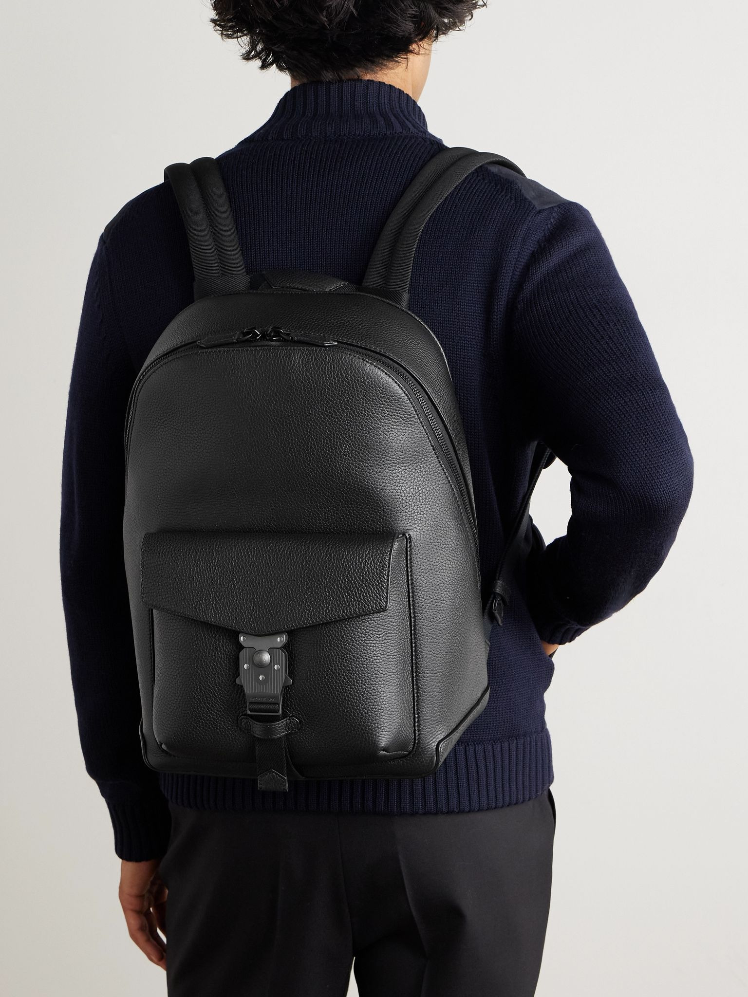 M-Lock 4810 Full-Grain Leather Backpack Black - 2