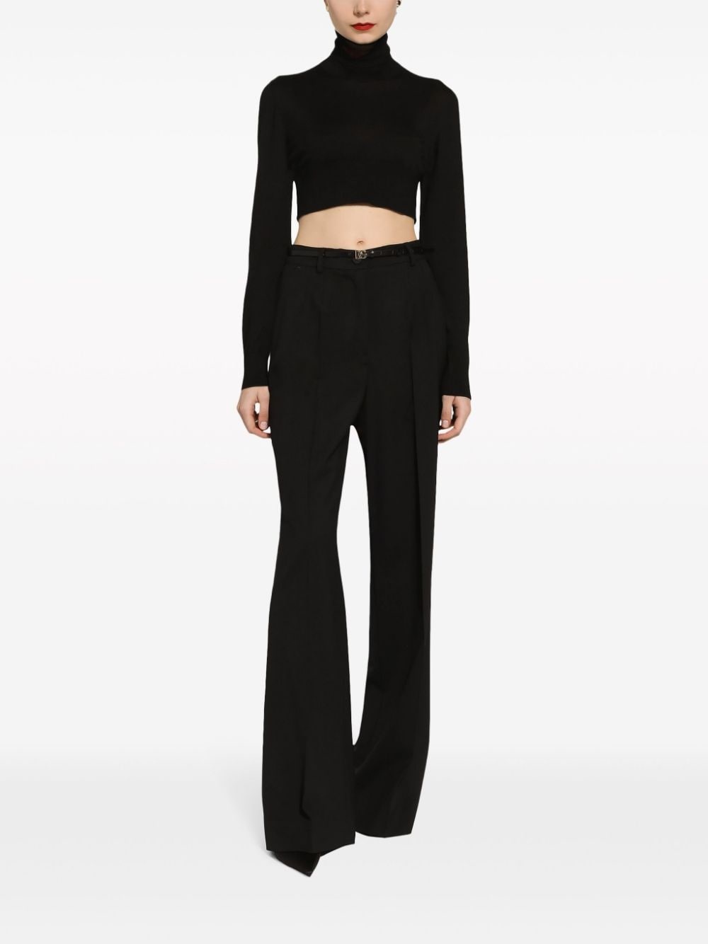 pressed-crease palazzo pants - 2