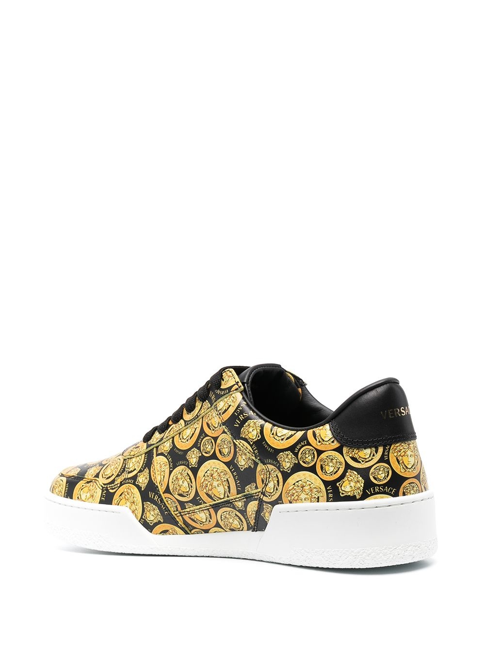 Ilus Medusa Amplified-print leather sneakers - 3