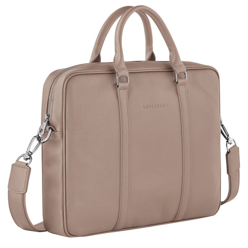 Longchamp Le Foulonné XS Briefcase Turtledove - Leather outlook