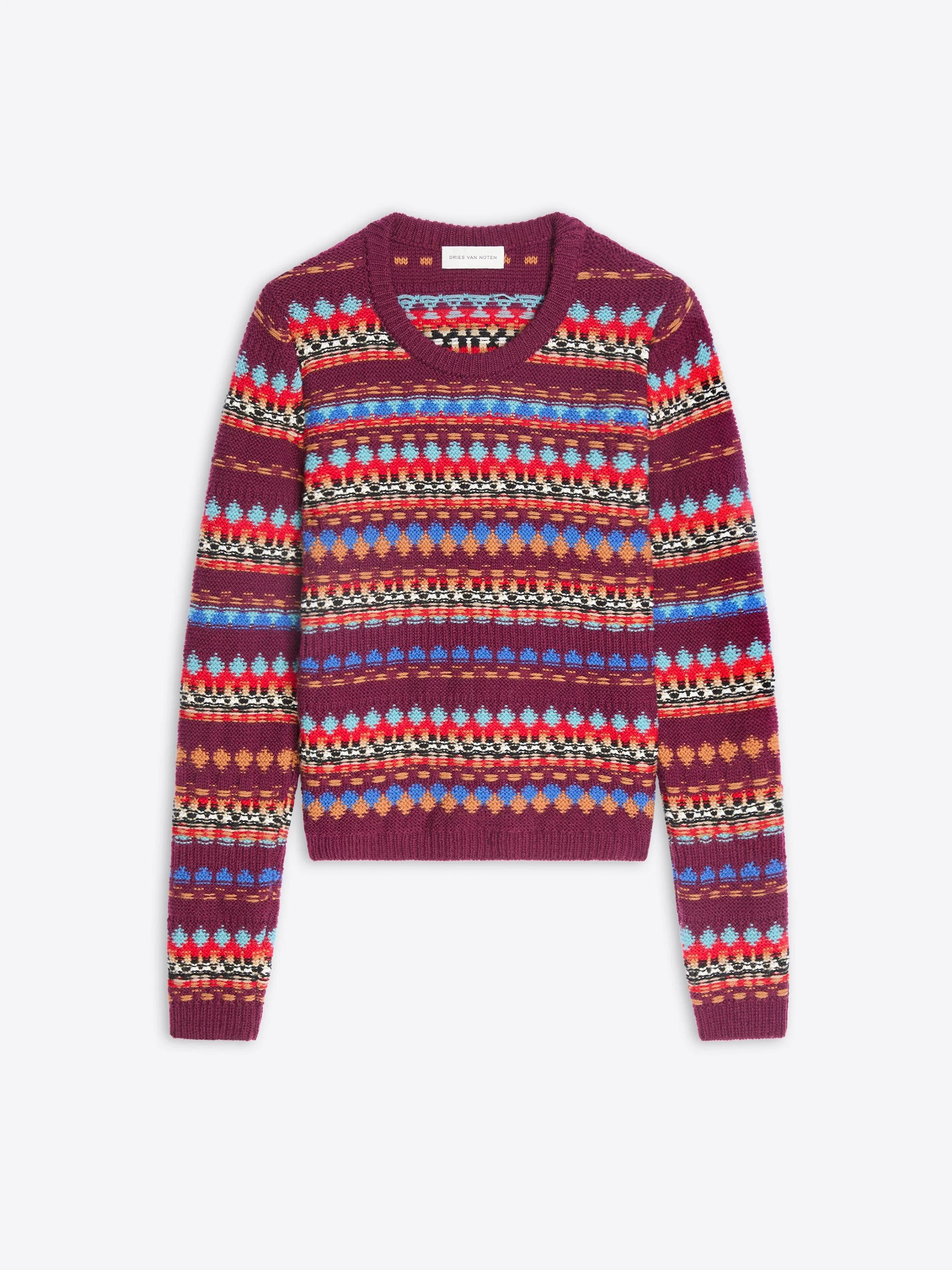 JACQUARD WOOL SWEATER - 1