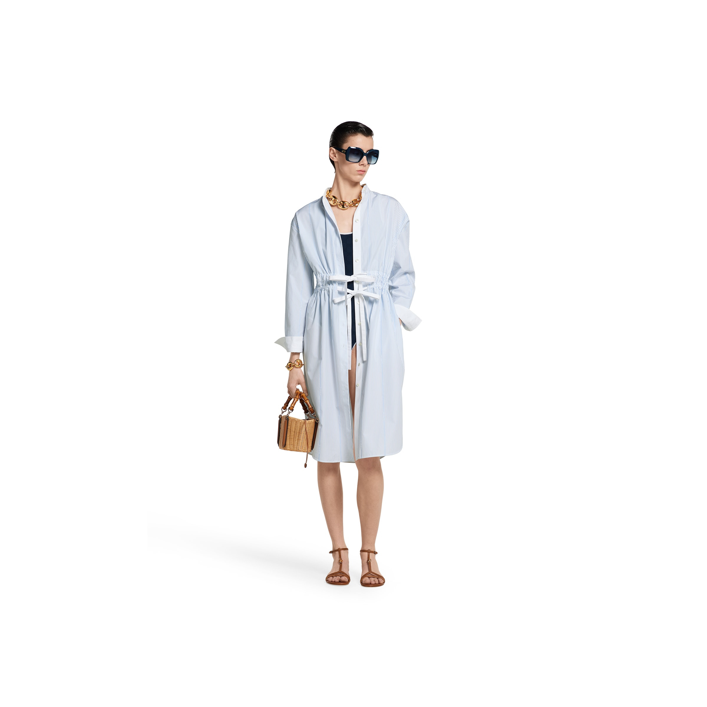Gucci cotton fil coupé shirt dress - 2