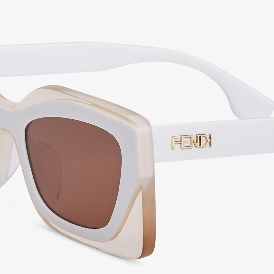 White acetate sunglasses - 3