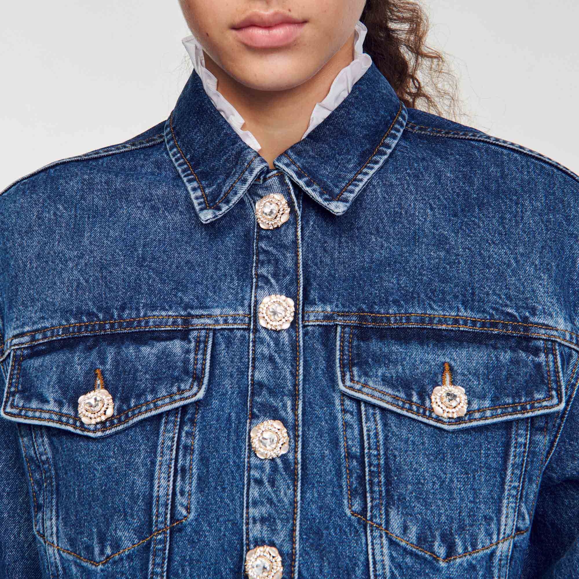 CROPPED DENIM JACKET - 4