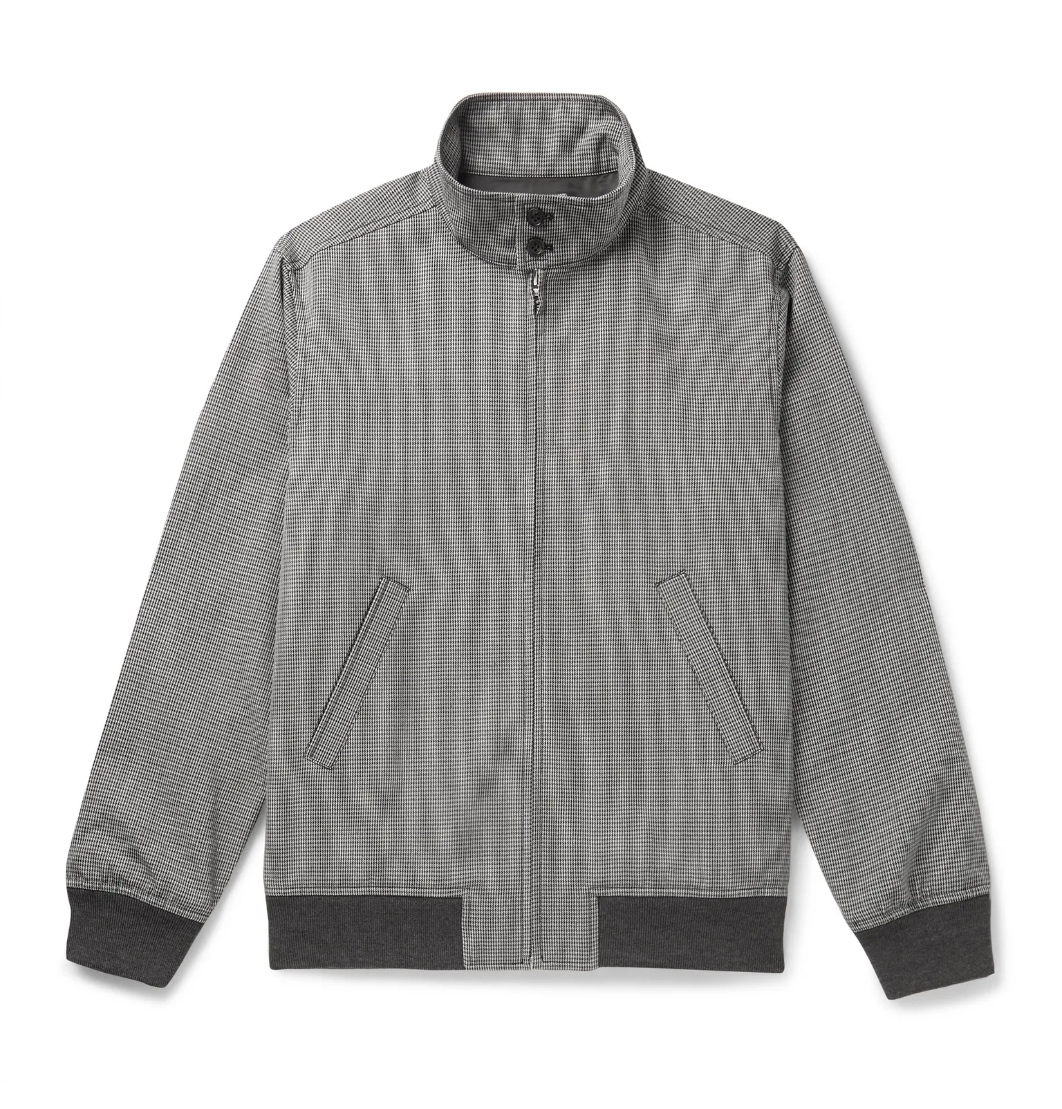 Laurel Houndstooth Woven Bomber Jacket - 1