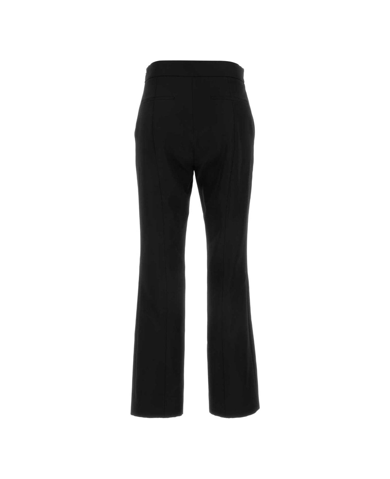 Logo Embroidered Bootcut Leg Trousers - 2