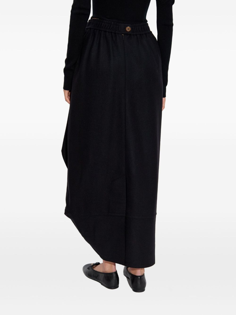 ruffled pocketed asymmetrical skirt - 4