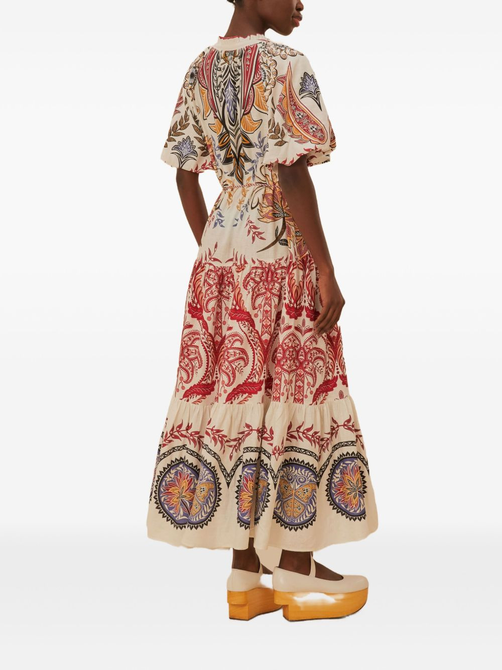 paisley-motif midi dress - 3