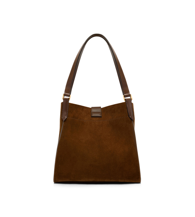 SUEDE AND LEATHER TARA MEDIUM TOTE 5