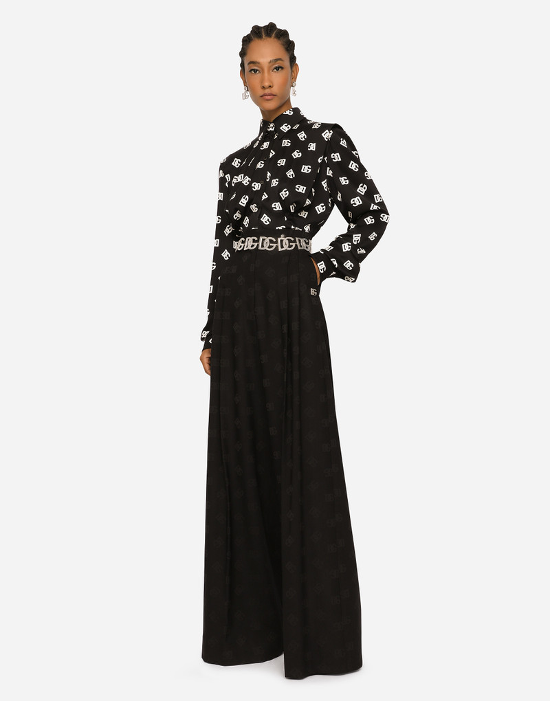 Dolce & Gabbana Wool jacquard pants with all-over DG logo outlook