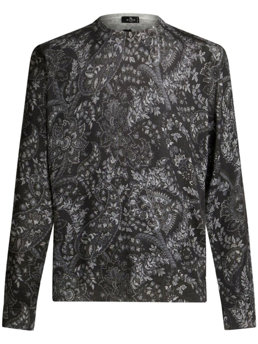 Etro ETRO SILK AND CASHMERE SWEATER WITH PAISLEY PRINT - 1