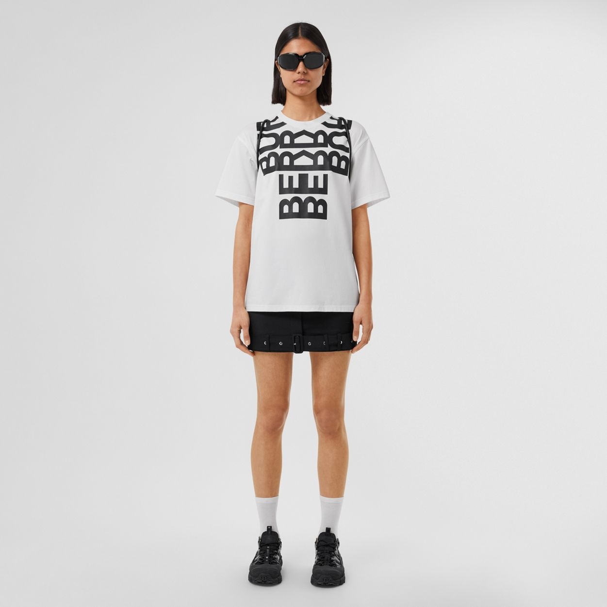 Logo Print Cotton Oversized T-Shirt - 6