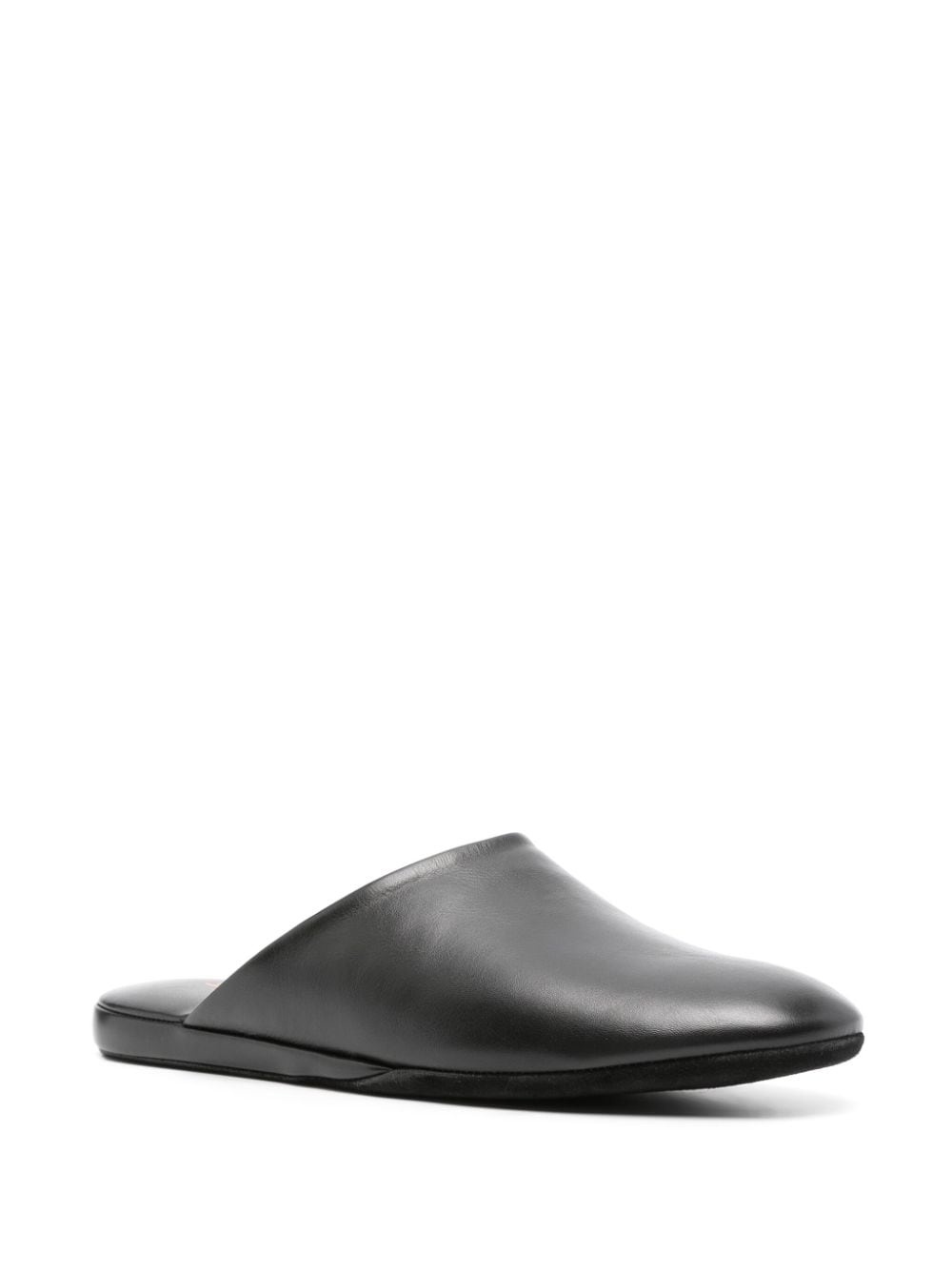 smooth leather slippers - 2