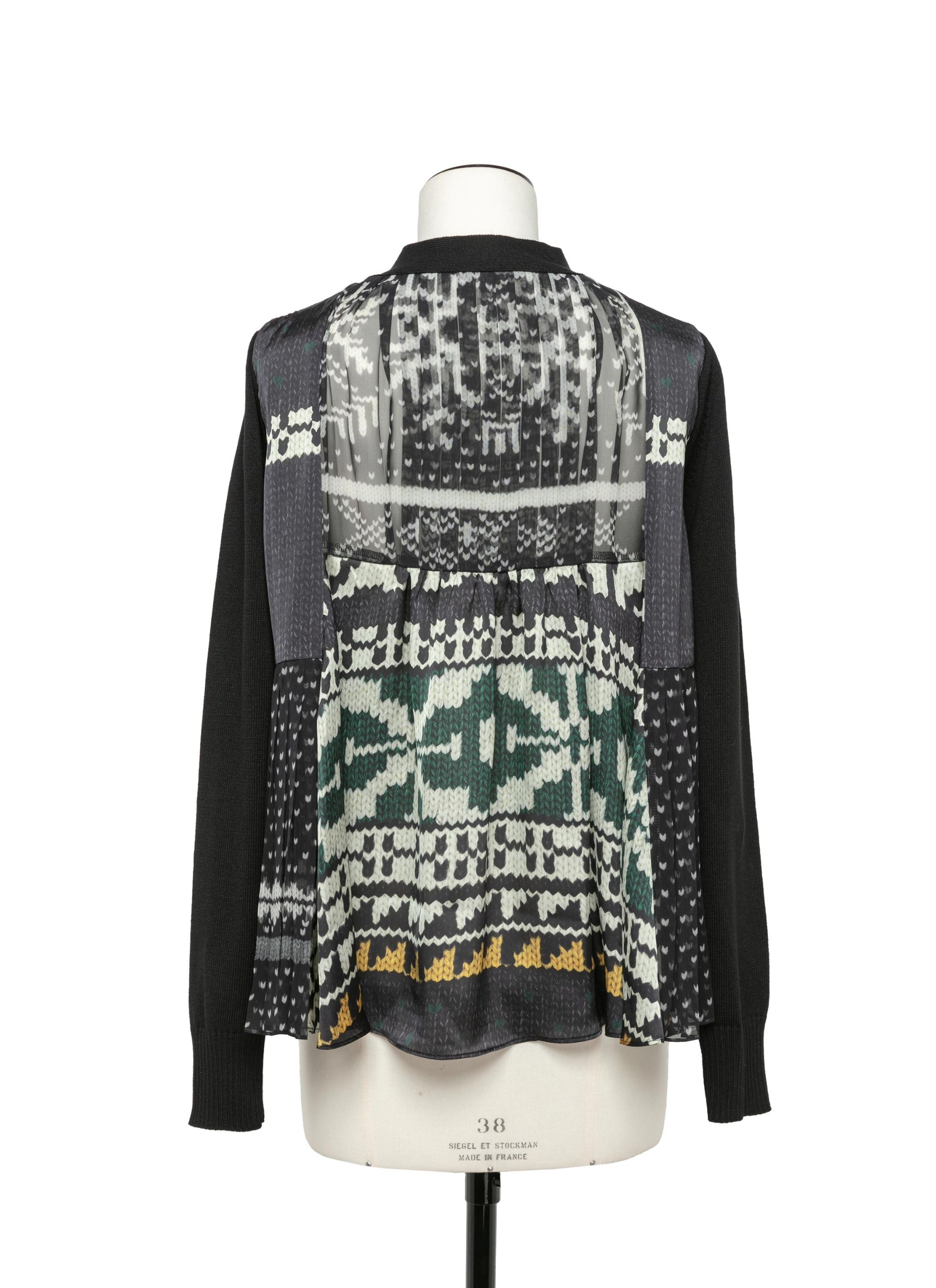 Pattern Knit Print Cardigan - 3