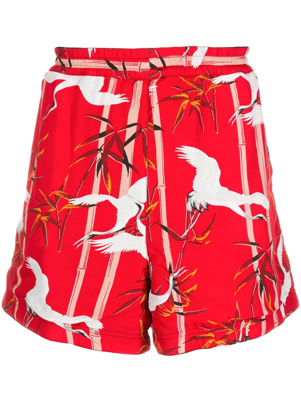 bamboo print swim shorts - 1