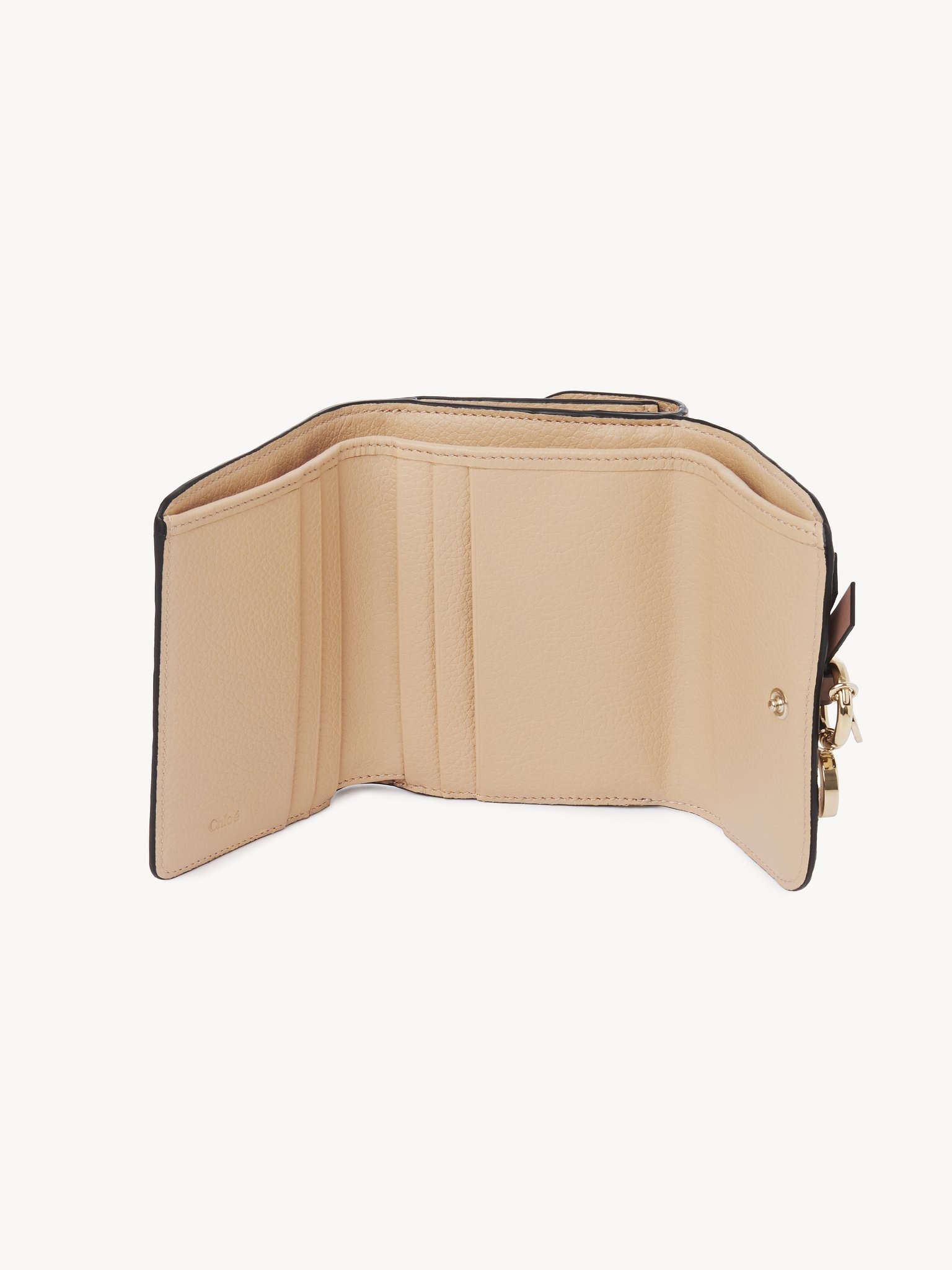 SMALL ALPHABET TRI-FOLD IN GRAINED LEATHER - 3