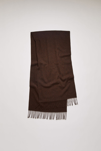 Acne Studios Narrow wool scarf brown melange outlook