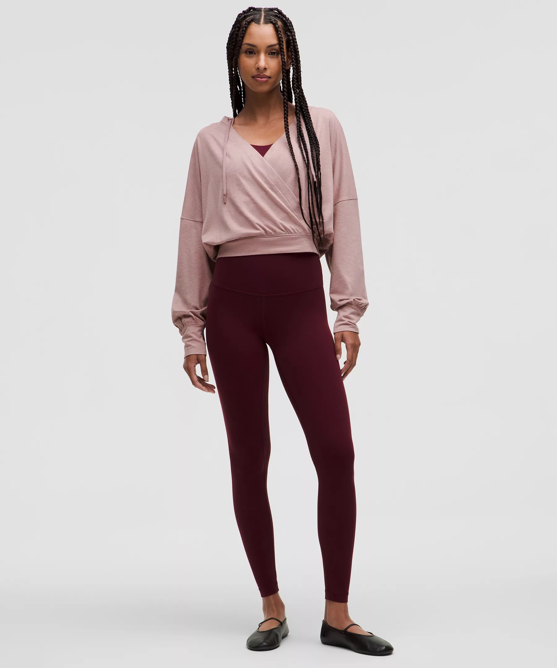 Soft Jersey Relaxed Wrap-Front Hoodie - 2