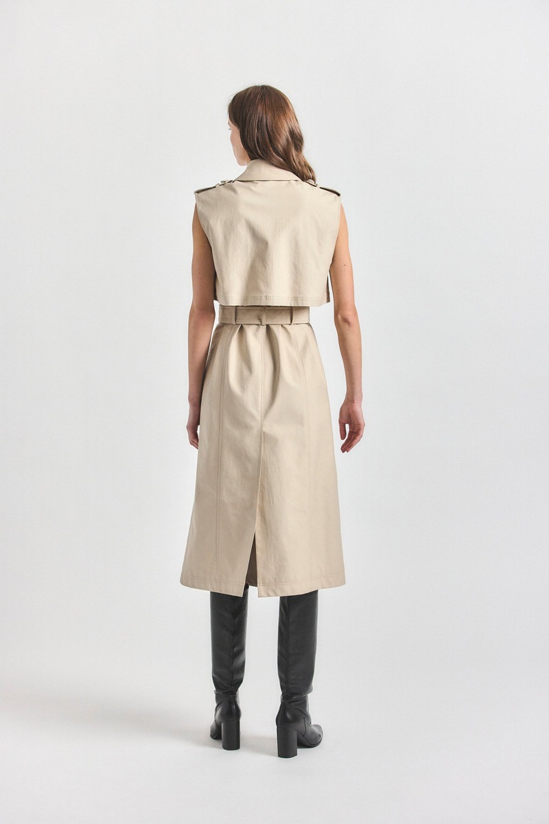 REIGN SLEEVELESS TRENCH DRESS 5