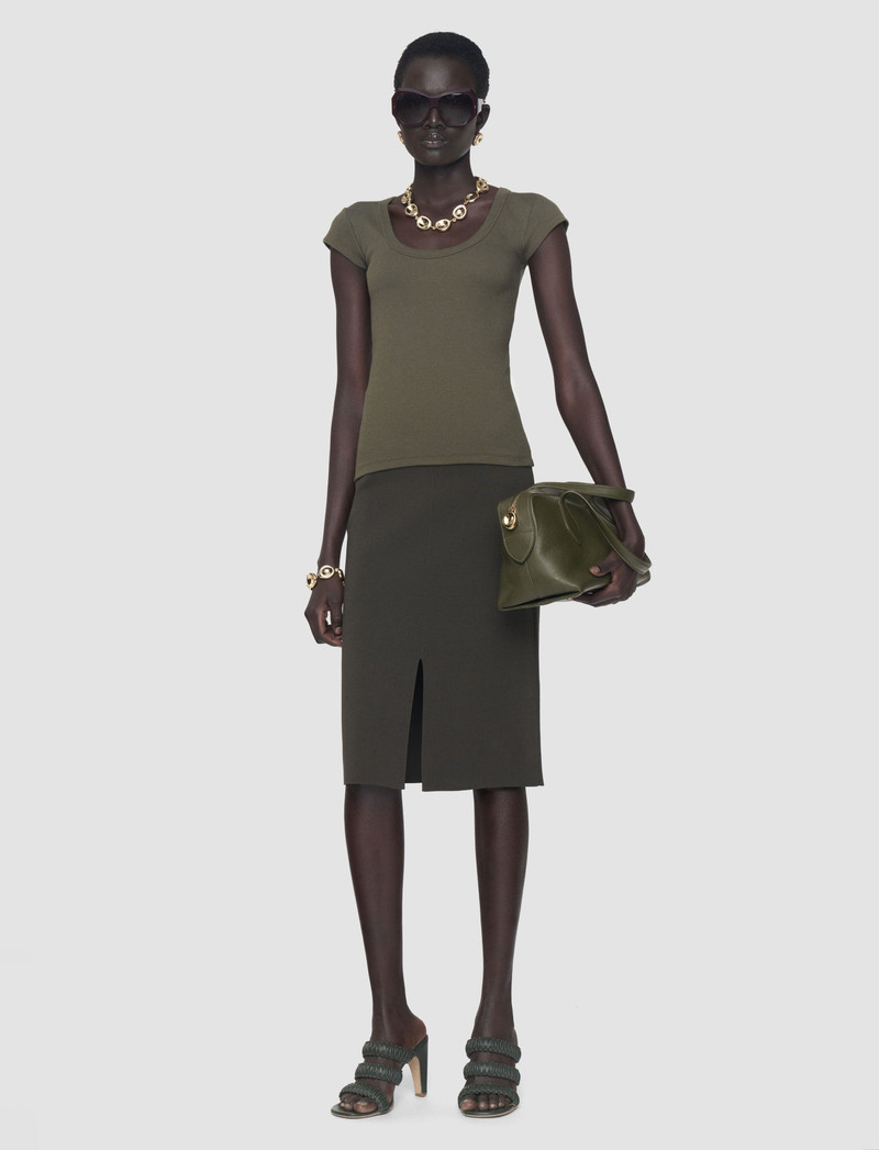 JOSEPH Saba Cotton Rib Top outlook